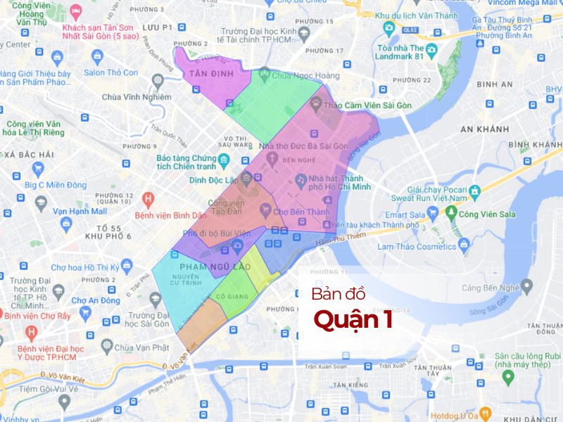 Bản Đồ Hành Chính Quận 1, TP.HCM Mới Nhất 2024