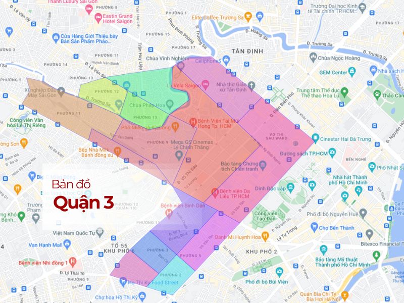 Bản Đồ Hành Chính Quận 3, TP.HCM Mới Nhất 2024