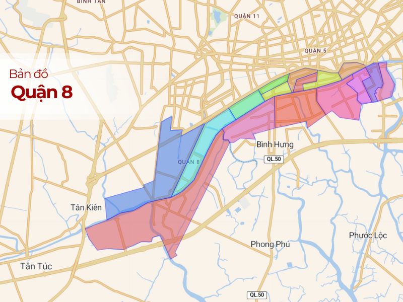 Bản đồ Quận 8 TPHCM: Cập nhật mới nhất 2024