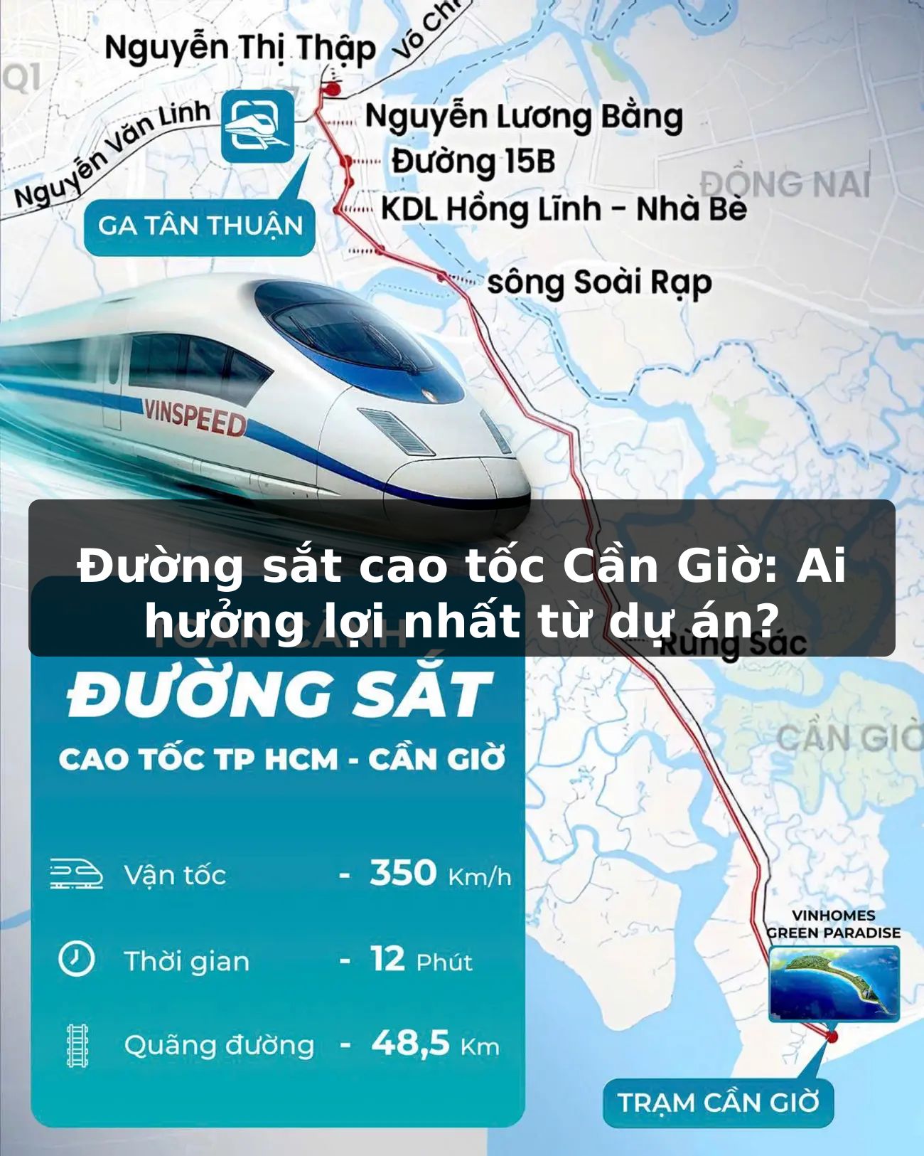 Đường sắt cao tốc Cần Giờ: Ai hưởng lợi nhất từ dự án?