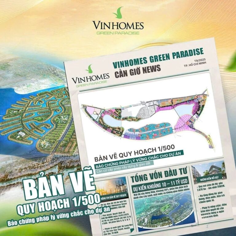 Quy hoạch 1/500 và pháp lý Vinhomes Green Paradise Cần Giờ